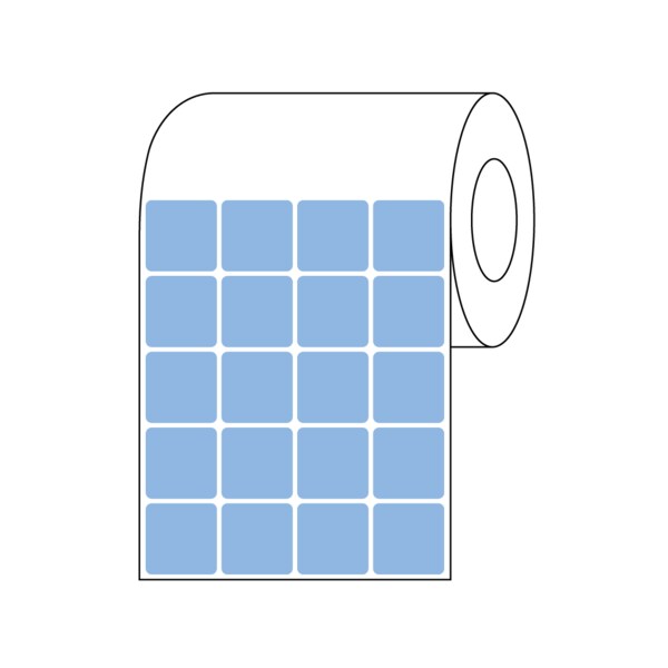 Xylene Resistant Slide Label, 15/16" x 15/16", 4 Across Blue